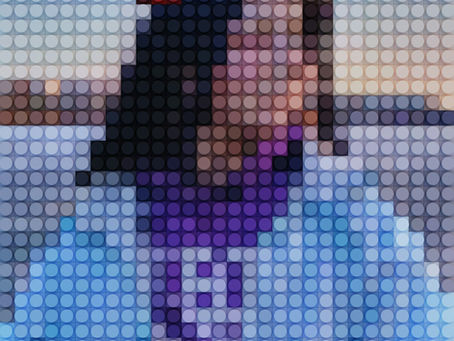 Pixelated image of woman