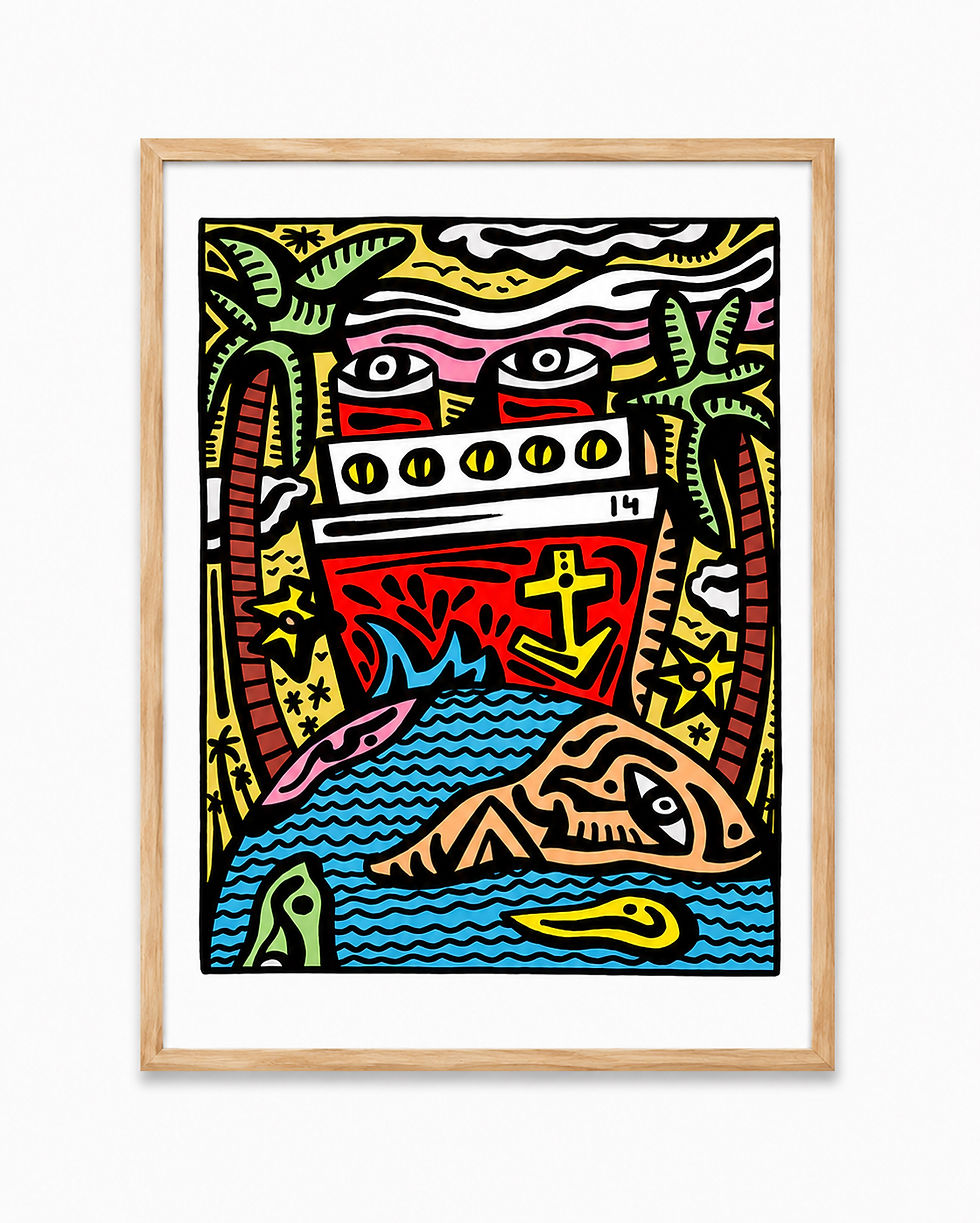 Miniature : « Voyage autour du monde » 24x30 cm 