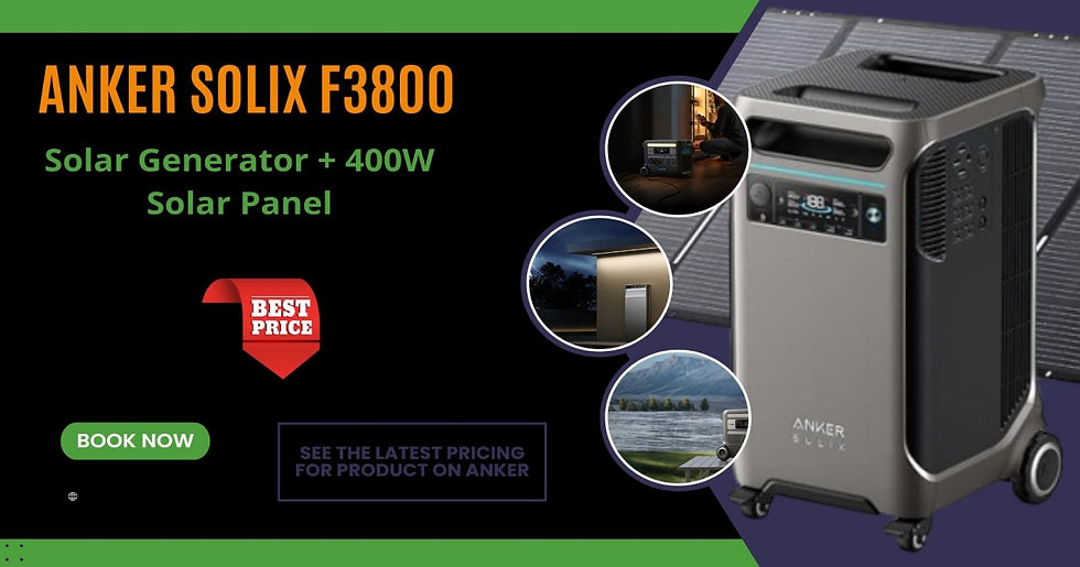 Anker SOLIX F3800 Solar Generator + 400W Solar Panel
