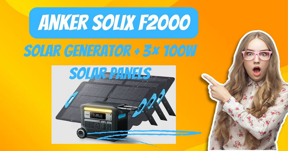 Anker SOLIX F2000 Solar Generator + 3× 100W Solar Panels