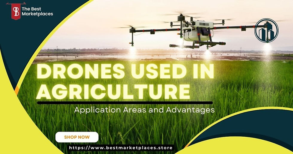 How can drones be used in agriculture application areas and advantages