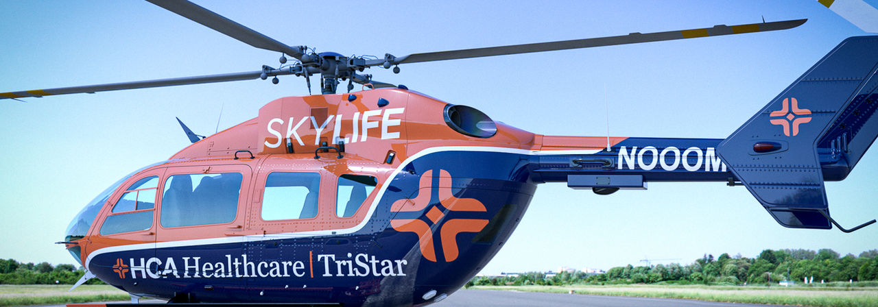 My Idea Studio, HCA Healthcare EC145, helicopter paint