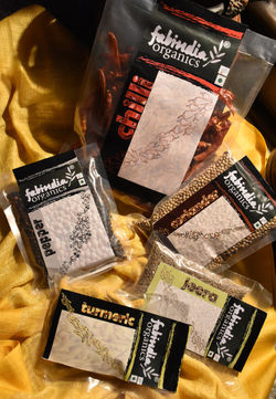 FabIndia spice packaging design