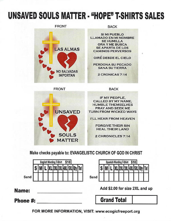 UnSAved Souls T Shirt Sales Slip11024_1.