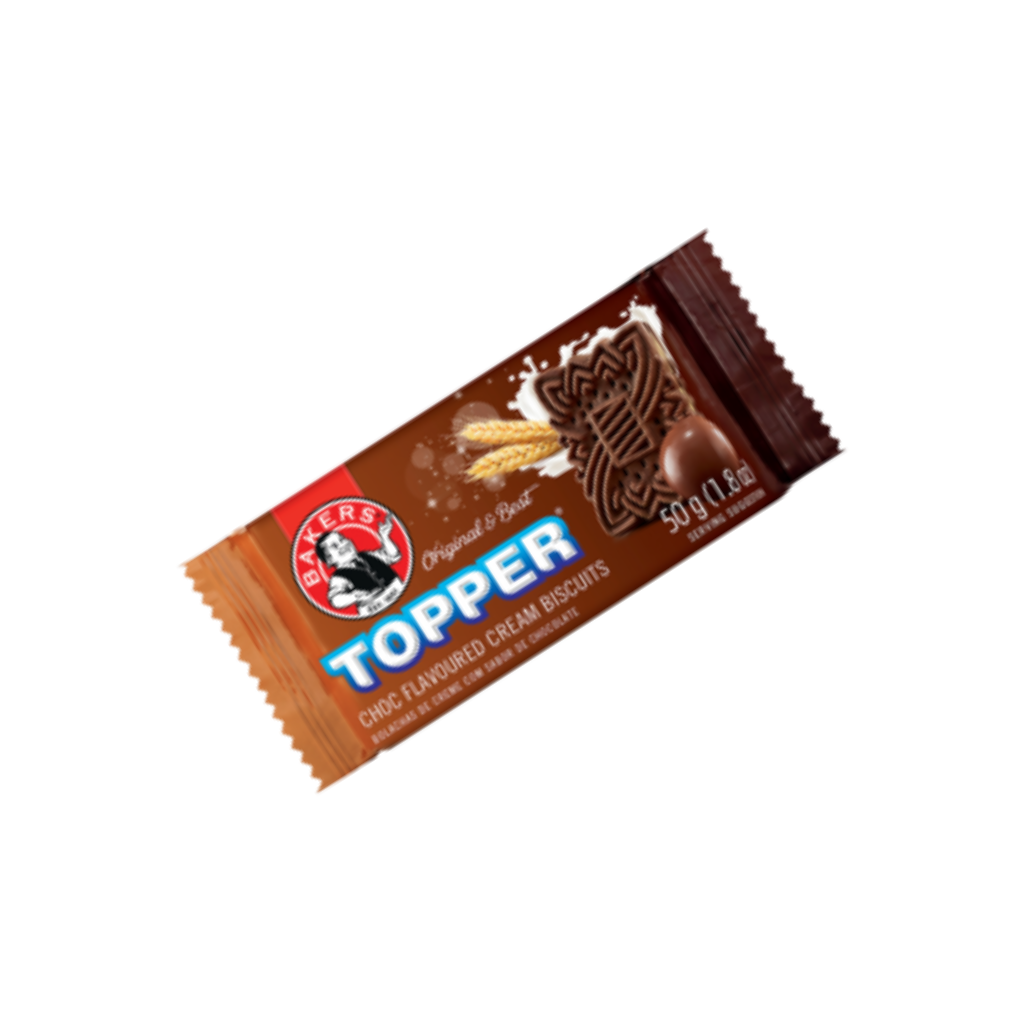 Bakers Topper Chocolate Flavoured Cream Biscuits 50g