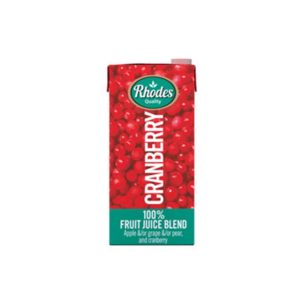 Rhodes 100% Fruit Juice Blend Cranberry (1 x 1lt)