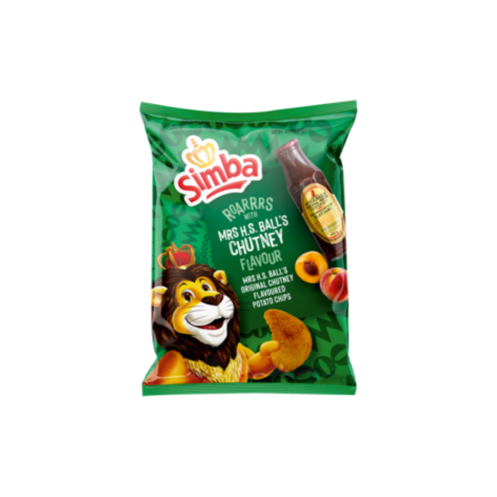 Simba Mrs H.S Ball's Chutney Flavoured Potato Chips 120g