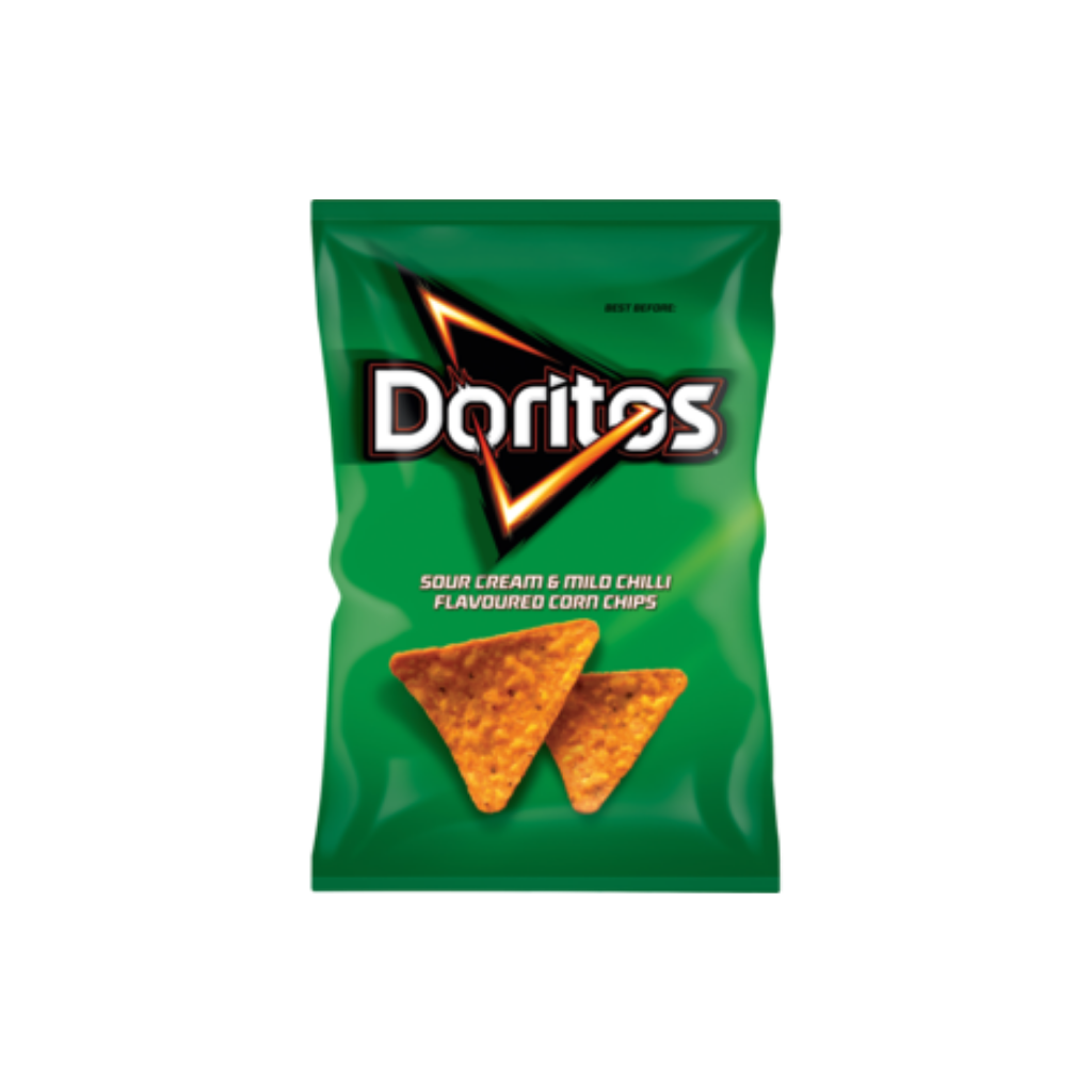 Doritos Sour Cream & Mild Chilli Flavoured Corn Chips 150g