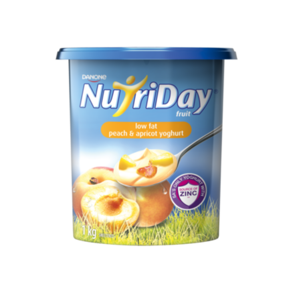 Nutriday Low Fat Peach & Apricot Fruit Yoghurt 1kg