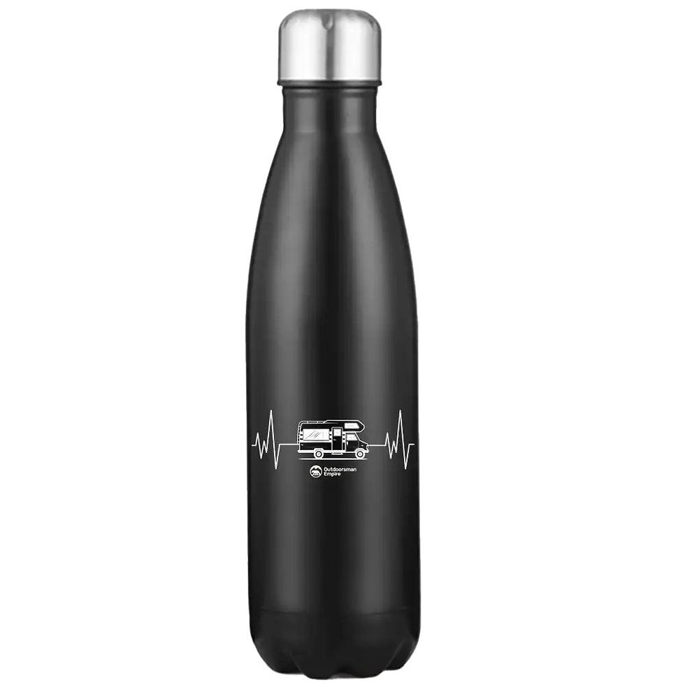 Miniatura: Camping Cardiogram 17oz Stainless Water Bottle