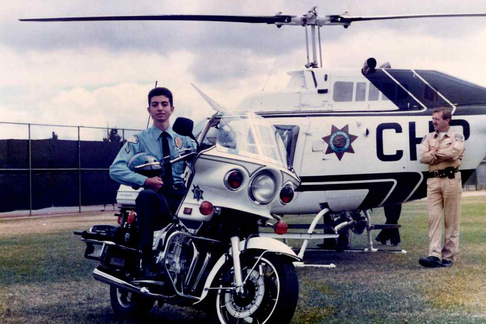 Tony on LAPD motorcycle