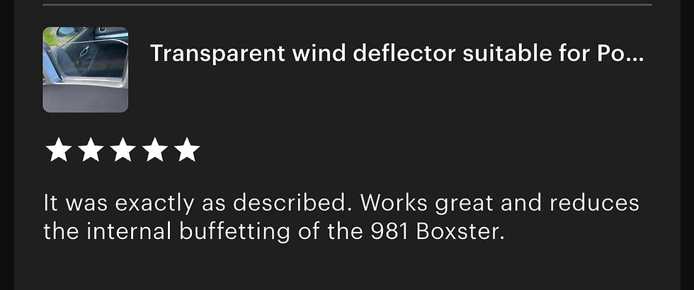 Thumbnail: Boxster 981 / 718 wind deflector