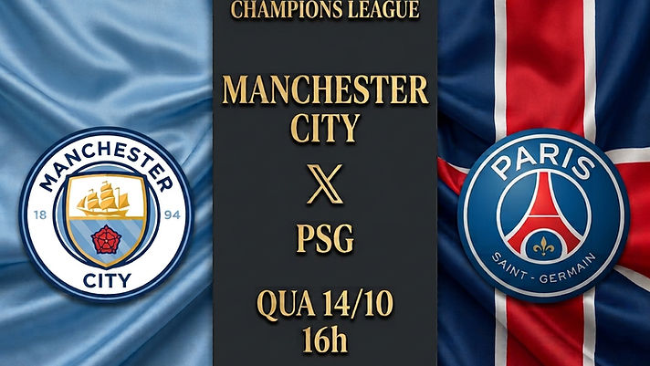Manchester City x PSG: Palpites, Análise Tática, Estatísticas e Prévia pelo Champions League