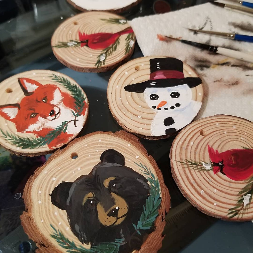 Painted Slab Ornaments