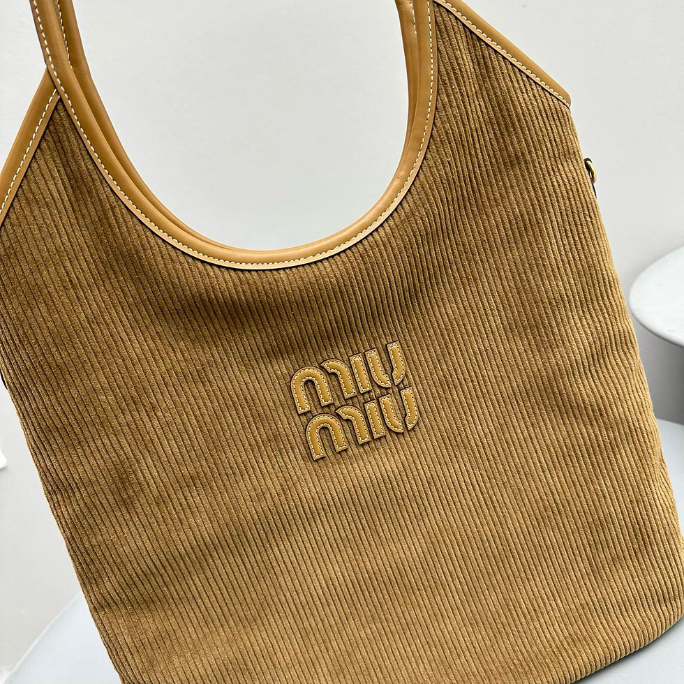 Thumbnail: MIU MIU CINNAMON IVY CORDUROY TOTEBAG 