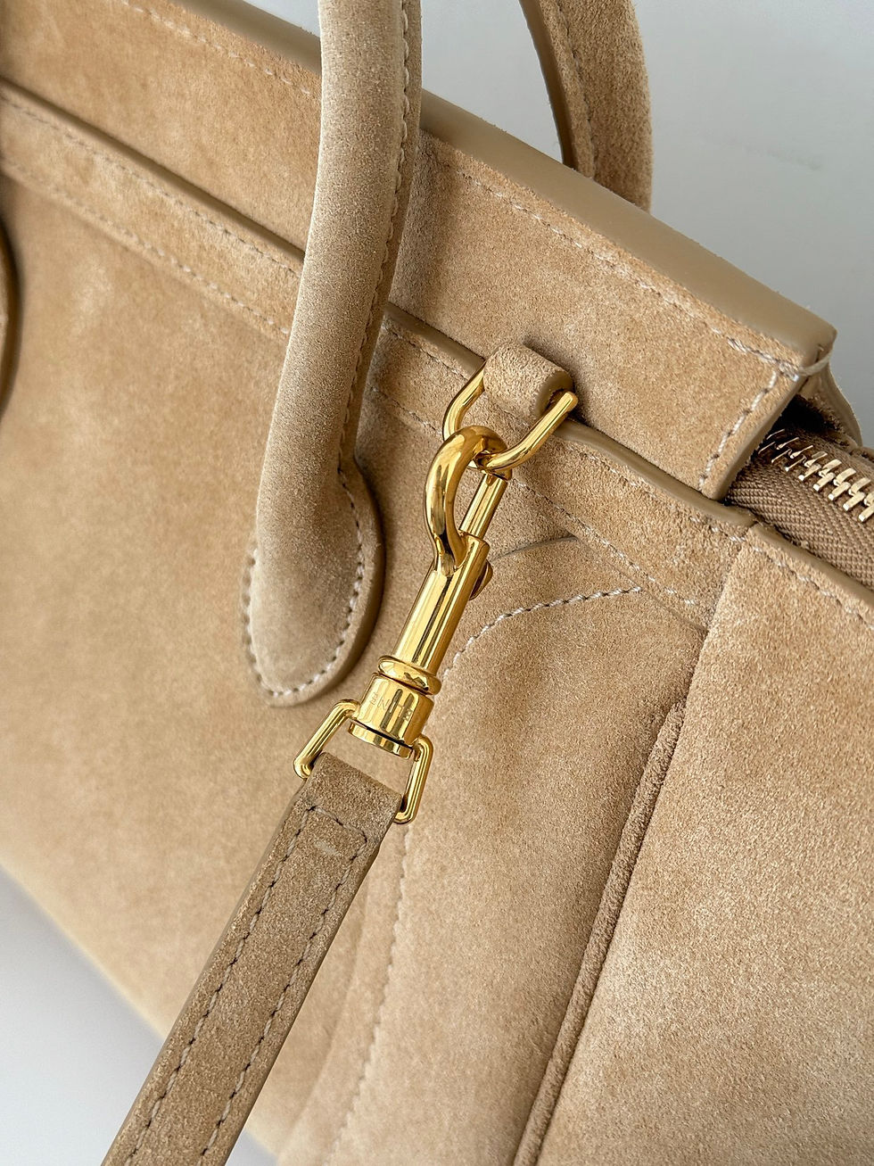 Thumbnail: CELINE LUGGAGE SMALL SUEDE LEATHER