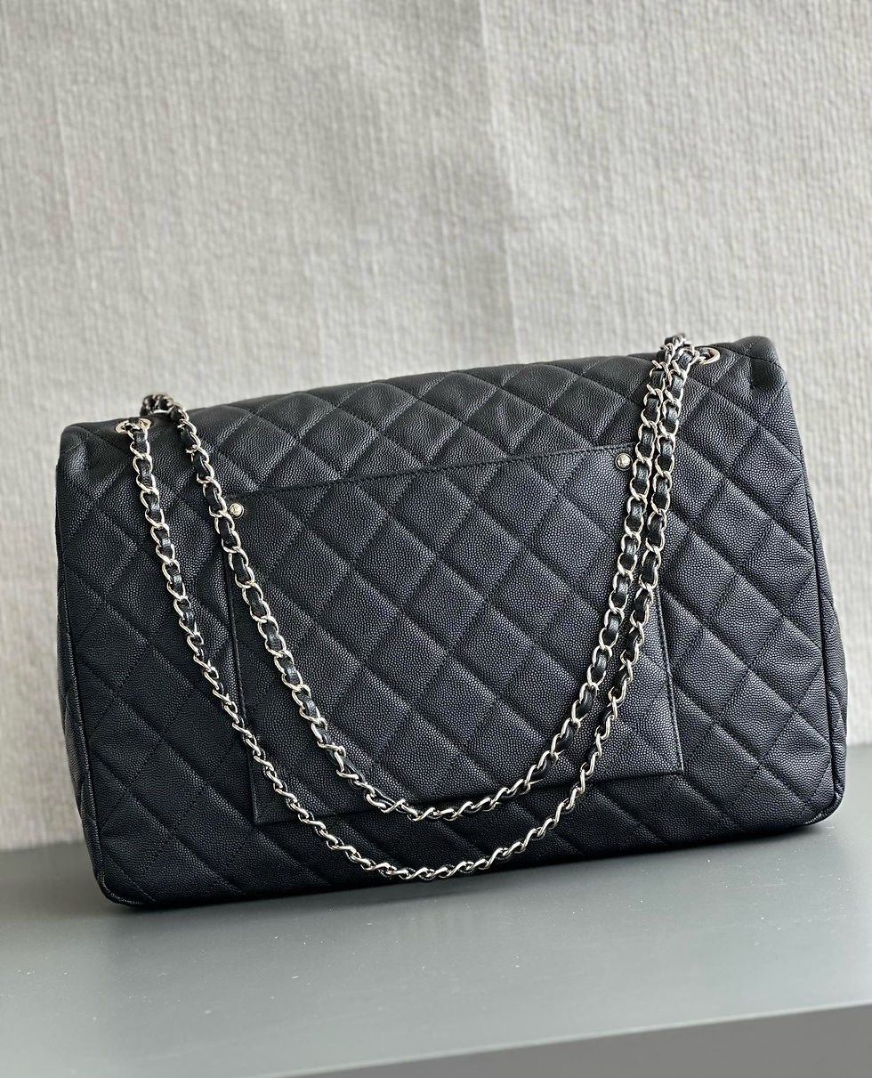Thumbnail: CHANEL 24C TRAVELING FLAP BAG BLACK CAVIAR SHW