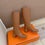 Thumbnail: HERMES JUSTINE 50 BOOTS IN CALFSKIN LEATHER  