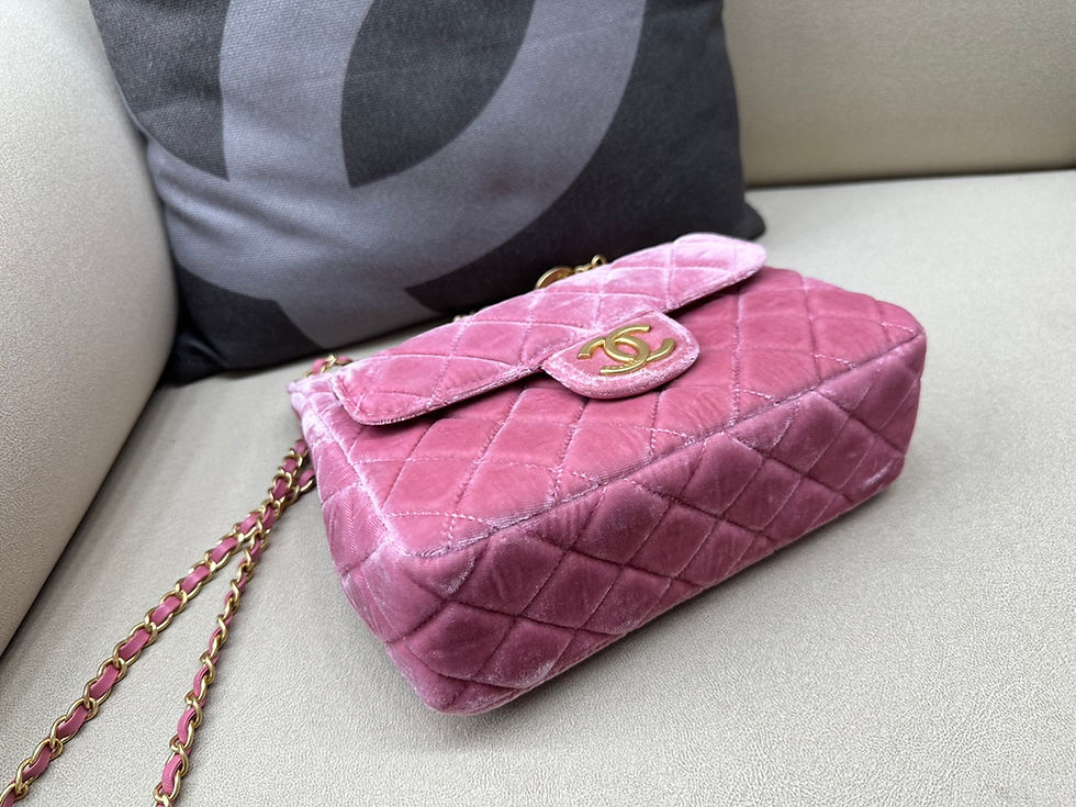 Thumbnail: CHANEL VELVET HOBO SMALL BAG
