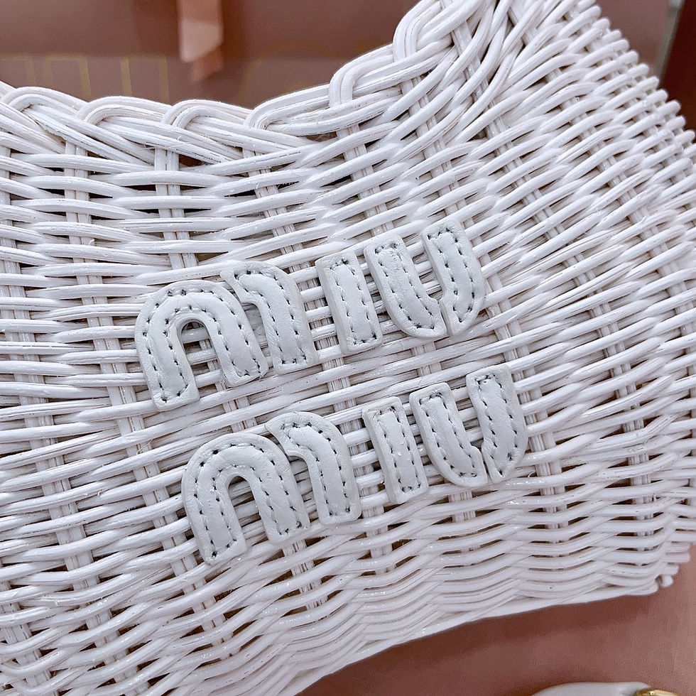 Thumbnail: MIU MIU WANDER WICKER HOBO BAG