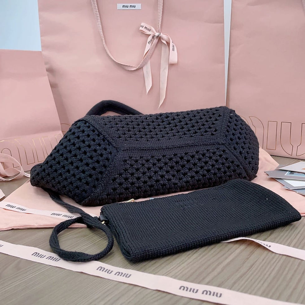 Thumbnail: MIU MIU CROCHET RAFFIA  TOTE BAG