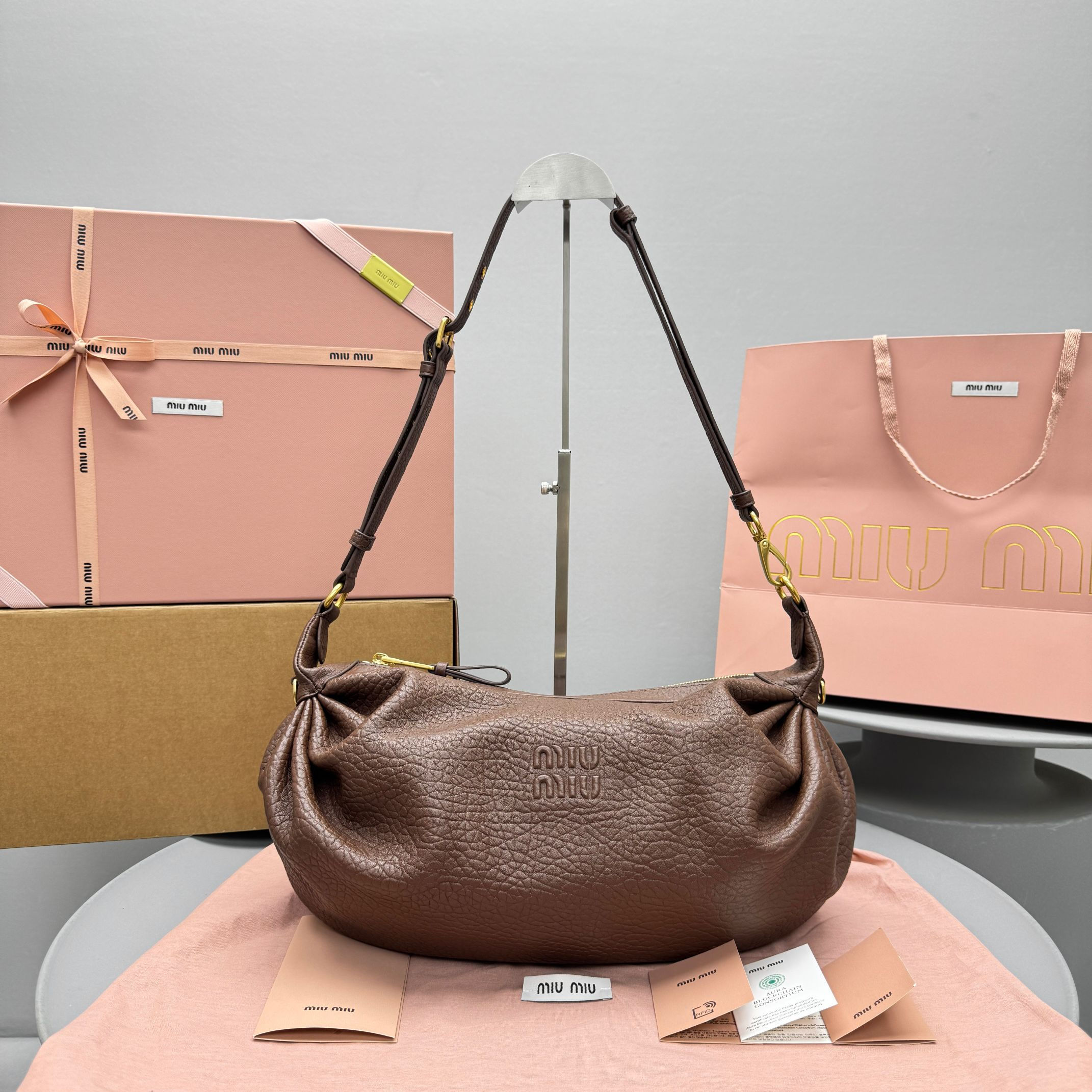 MIU MIU NAPPA LEATHER SHOULDER BAG