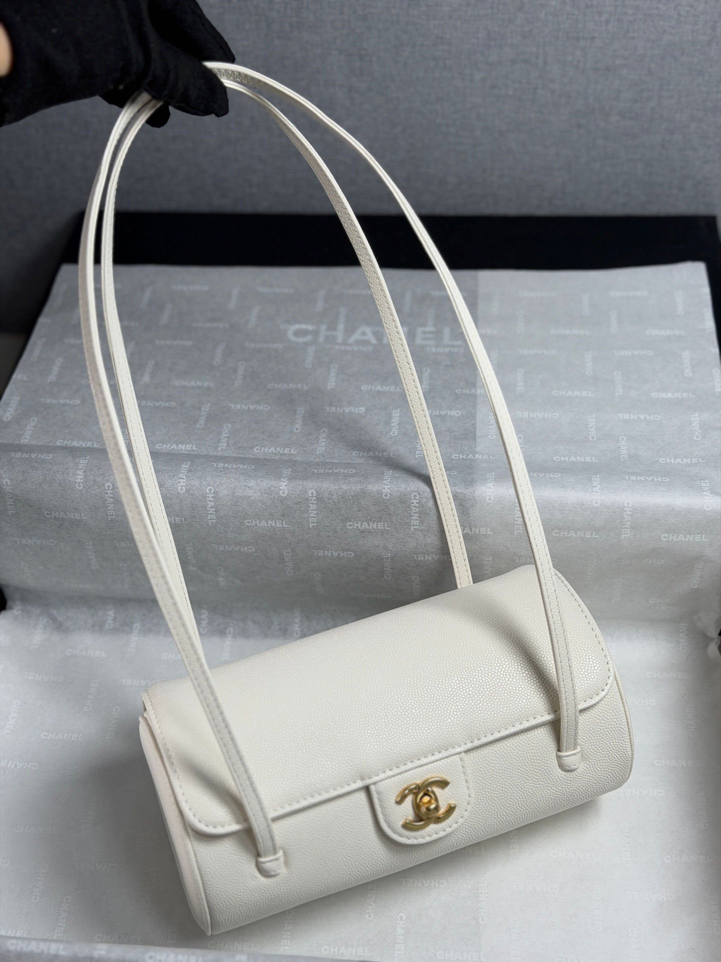 CHANEL 26P COCO PREPPY BOWLING BAG IN GRAINED LEATHER