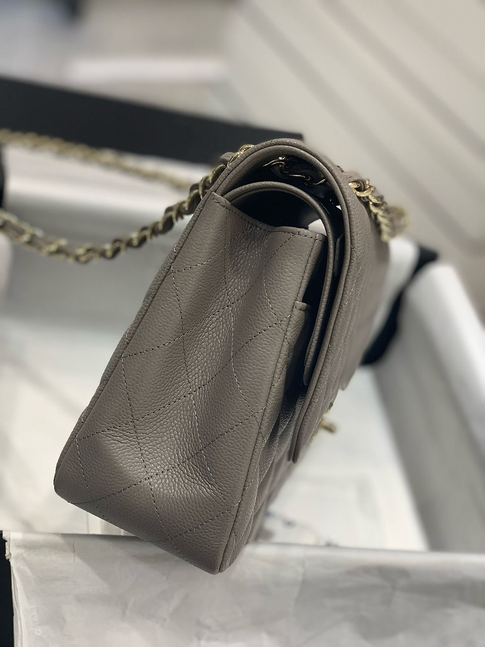Thumbnail: CHANEL CF 30 JUMBO CAVIAR GHW BAG ULTIMATE 