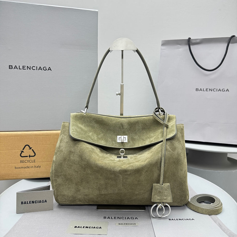 BALENCIAGA RODEO MEDIUM IN SUEDE LEATHER BAG