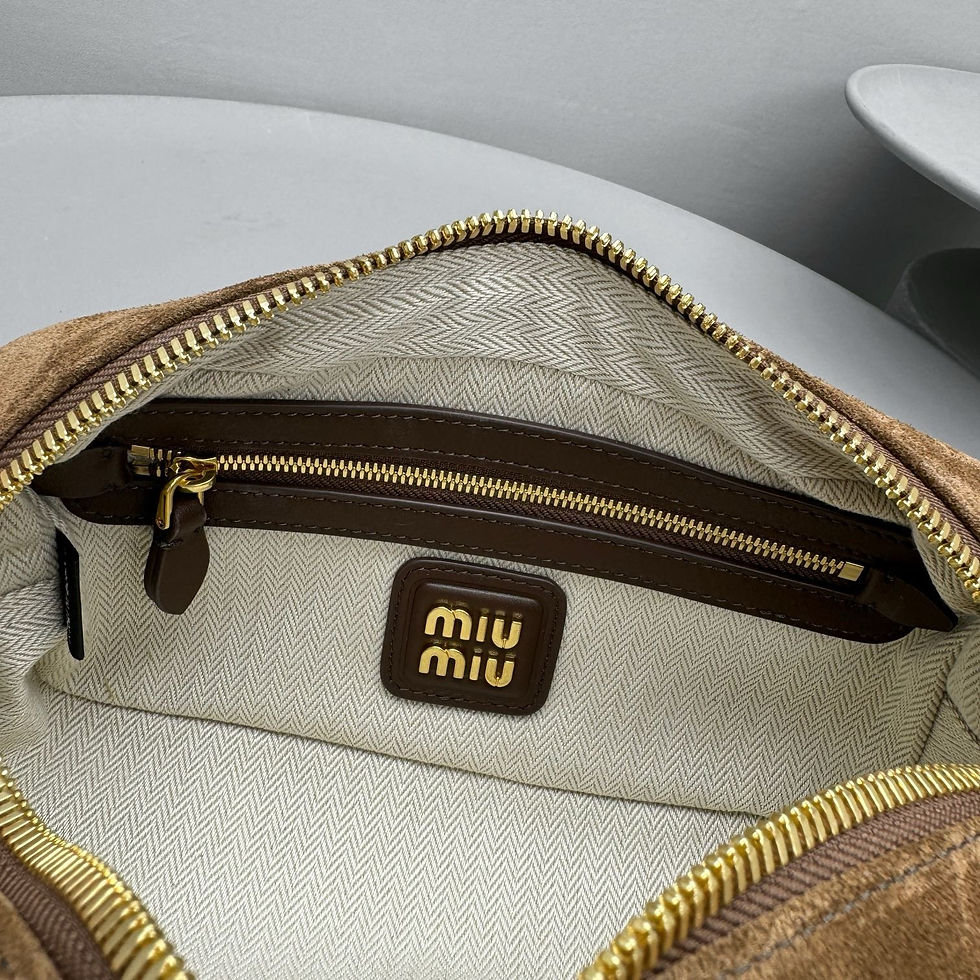 Thumbnail: MIU MIU ARCADIE MEDIUM PADDED SUEDE TOP HANDLE BAGE