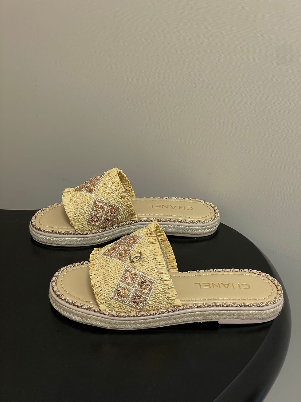 Thumbnail: CHANEL TWEED SLIDE FEATURING