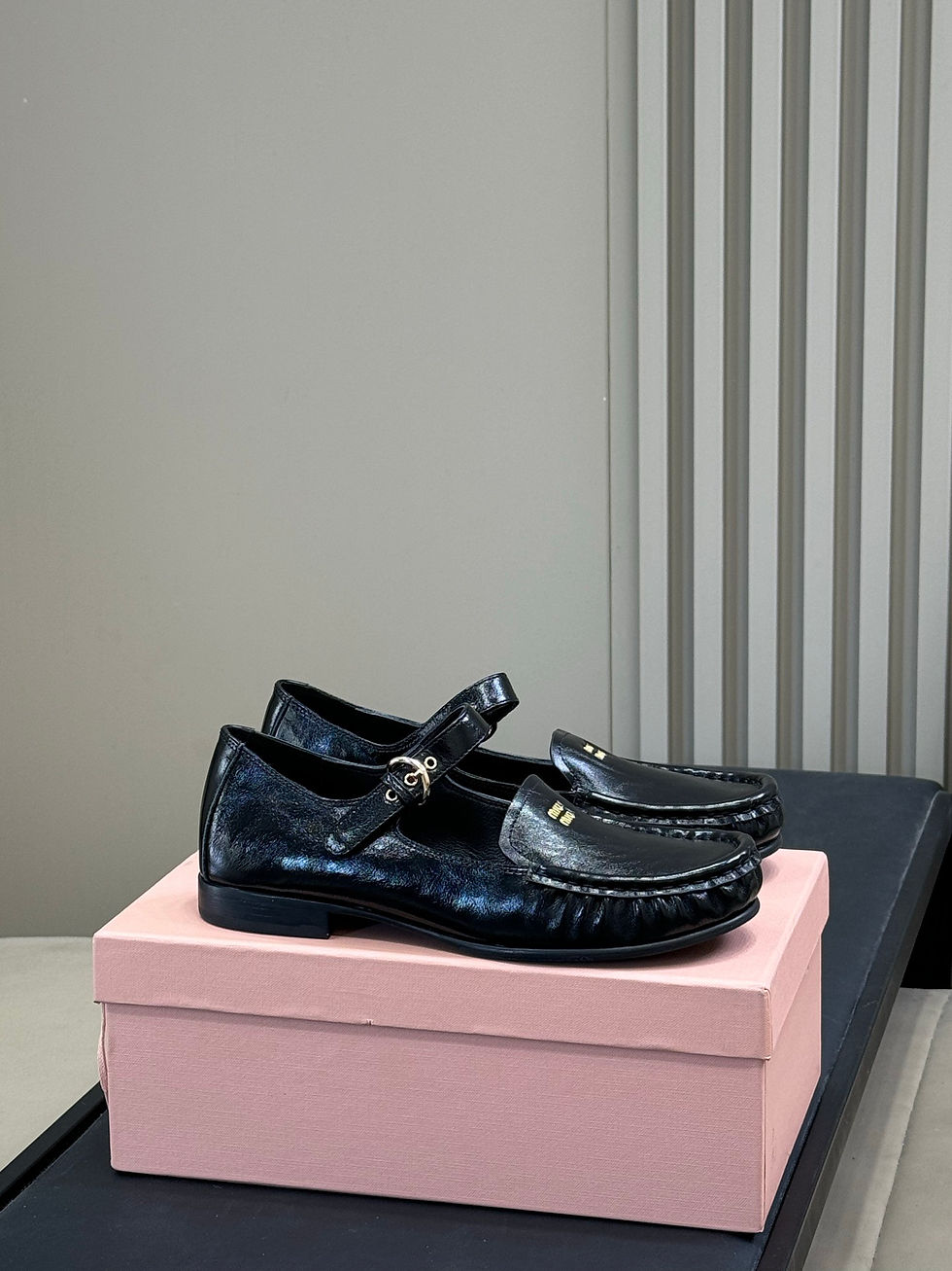 Thumbnail: MIU MIU LEATHER LOAFERS STRAP