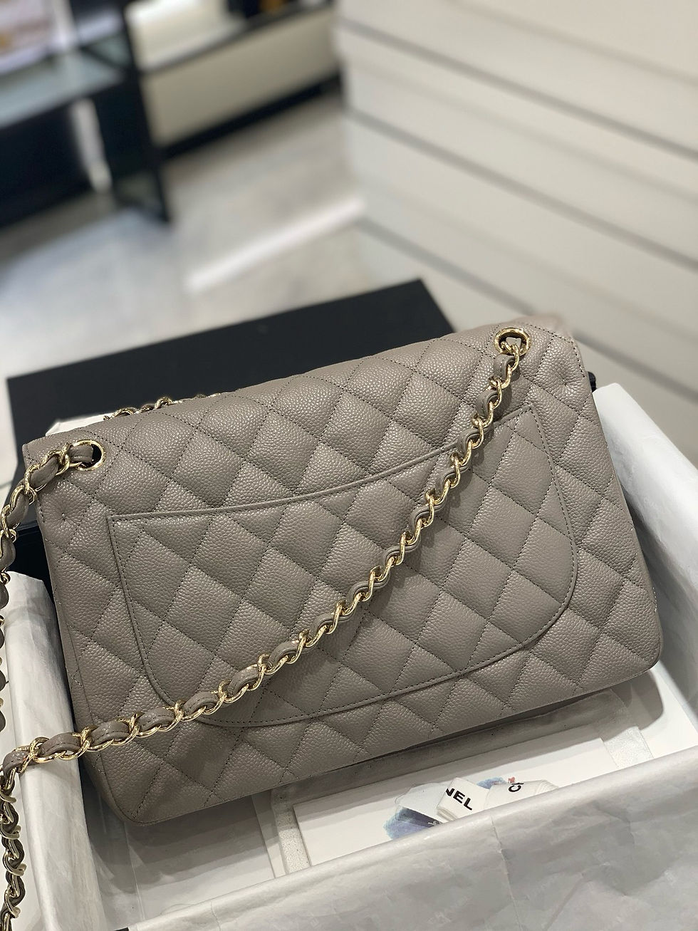 Thumbnail: CHANEL CF 30 JUMBO CAVIAR GHW BAG ULTIMATE 
