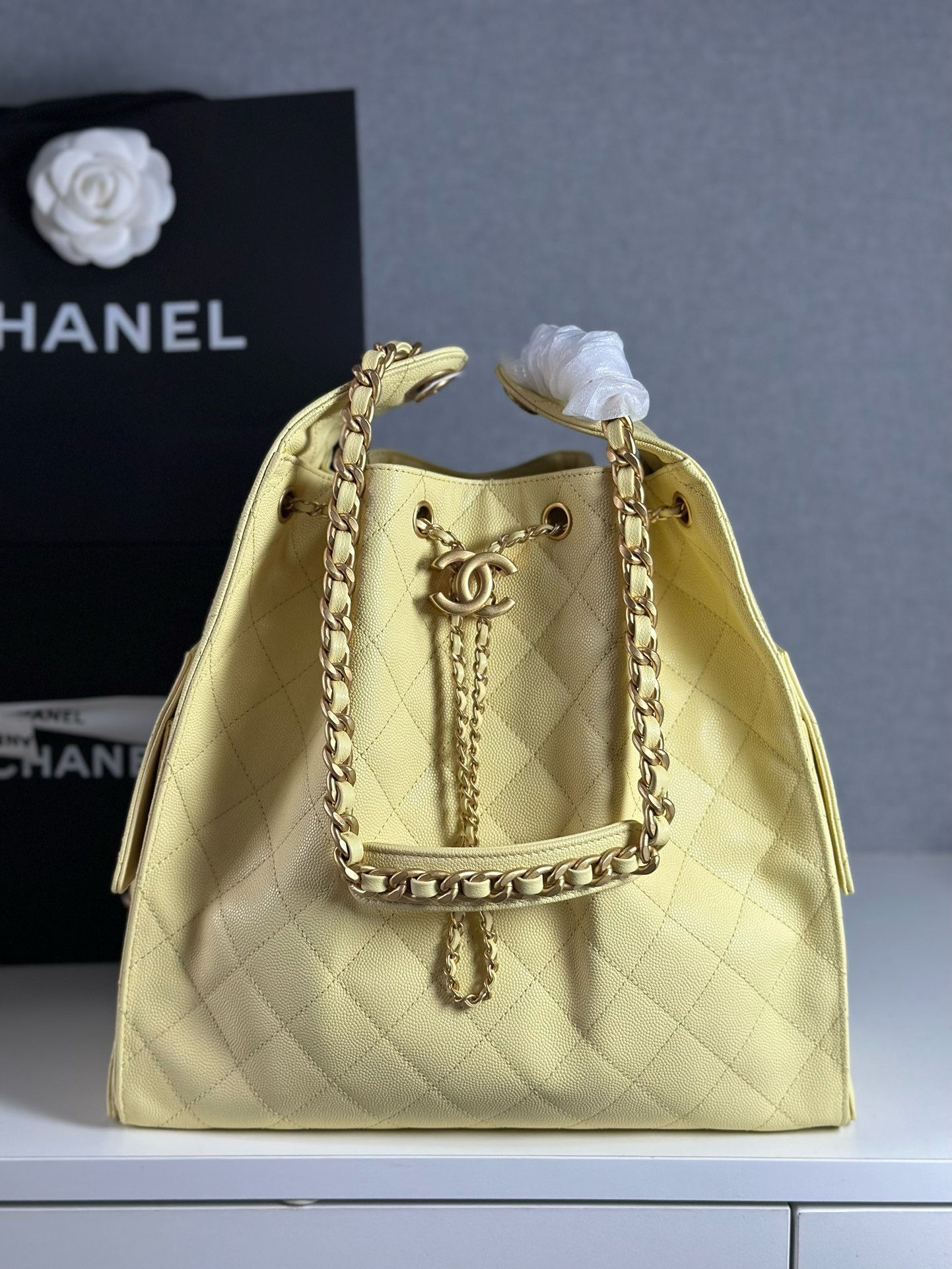CHANEL 25S CRGO MEDIUM CAVIAR LEATHER ULTIMATE BAGA