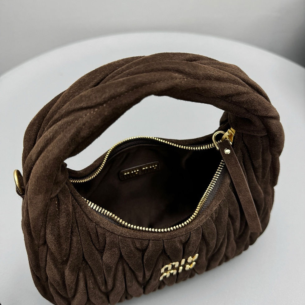 Thumbnail: MIU MIU WANDER SUEDE HOBO BAG 