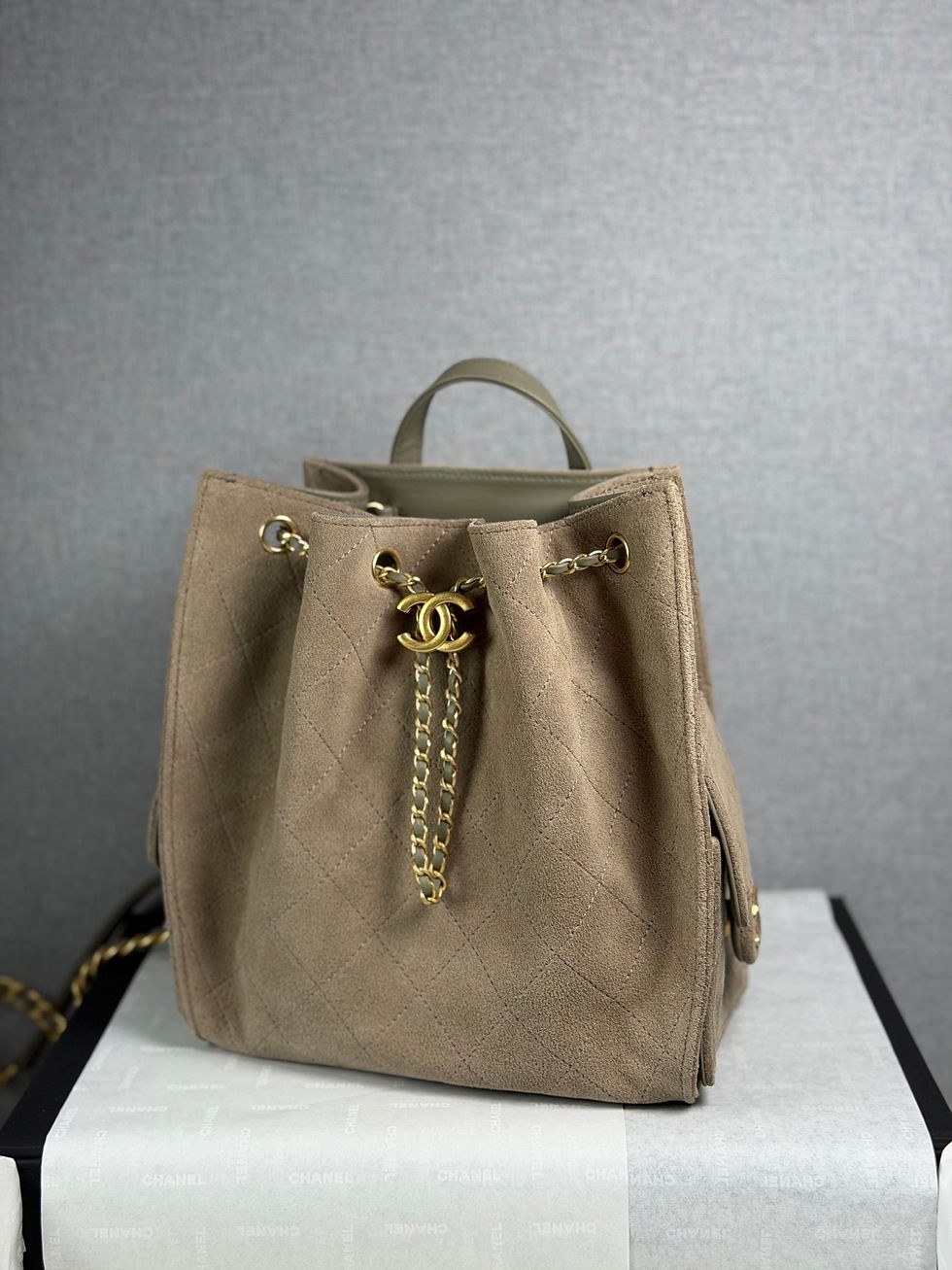 Thumbnail: CHANEL 25K BACKPACK SUEDE LEATHER GHW BAG 