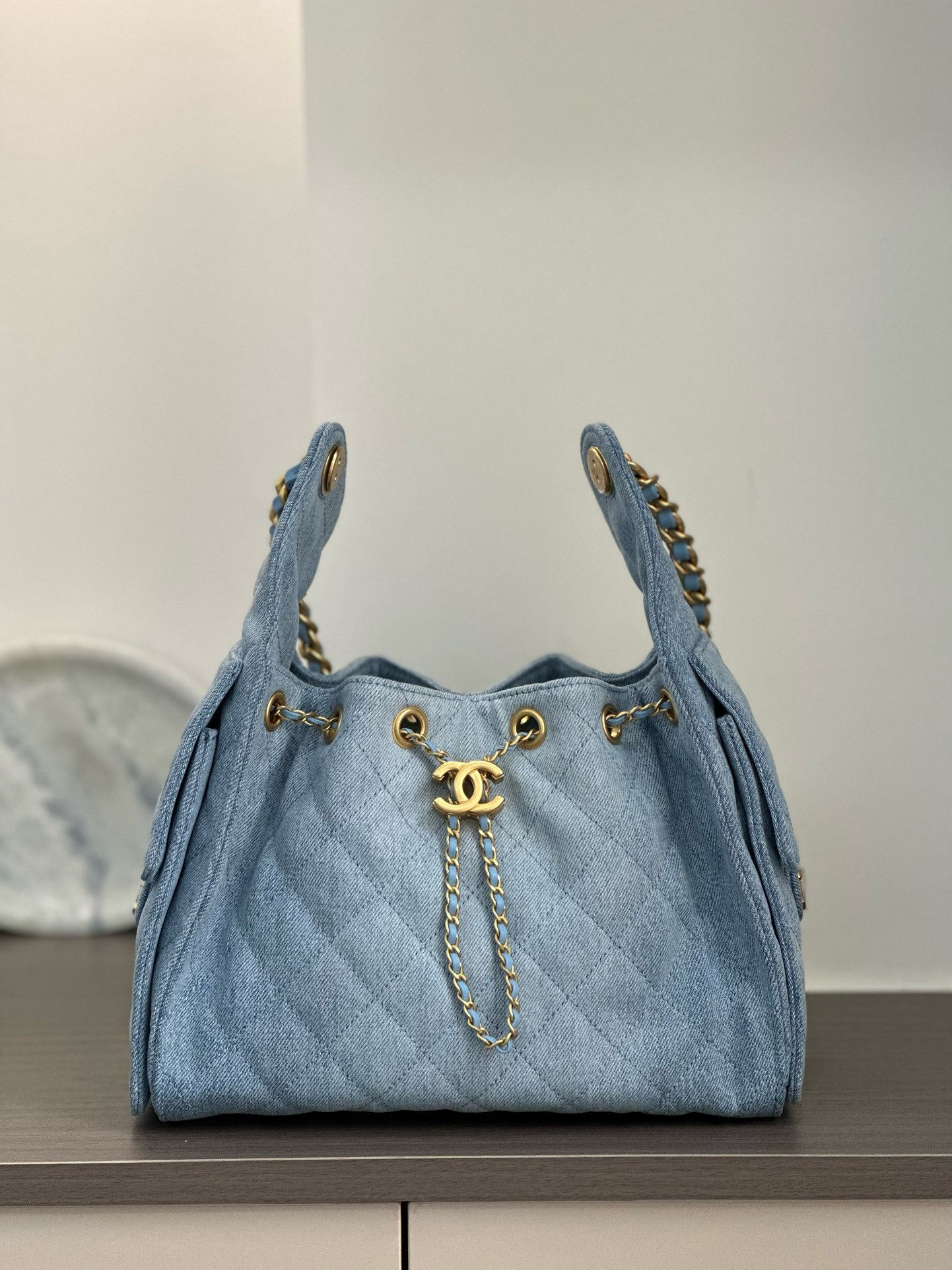 CHANEL 25S CARGO SMALL BLUE BLACK LEATHER ULTIMATE BAG