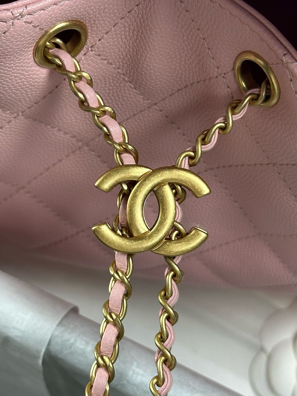 Thumbnail: CHANEL 25S CARGO SMALL CAVIAR LEATHER ULTIMATE BAG 