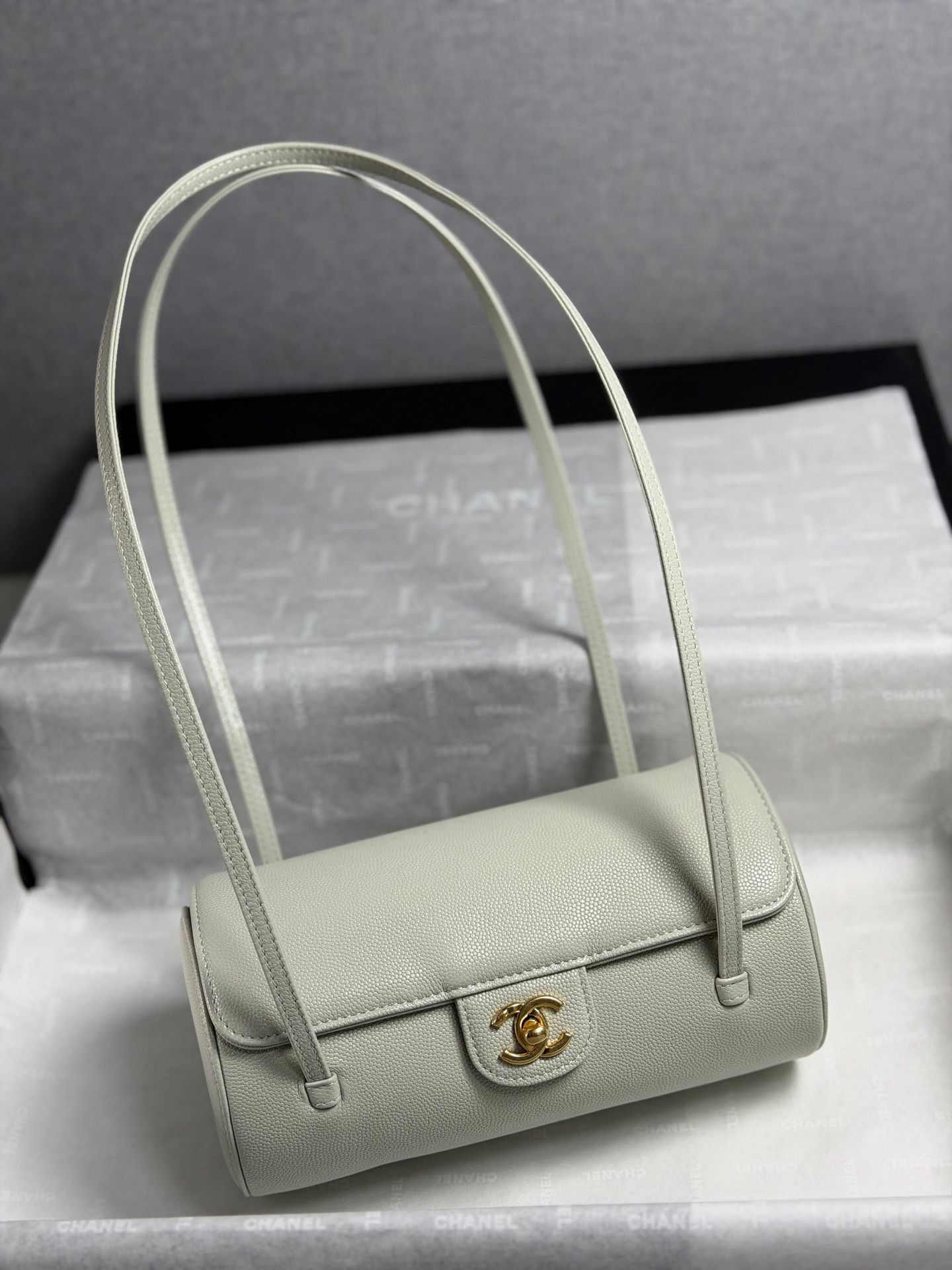 CHANEL 26P COCO PREPPY BOWLING BAG IN GRAINED LEATHER