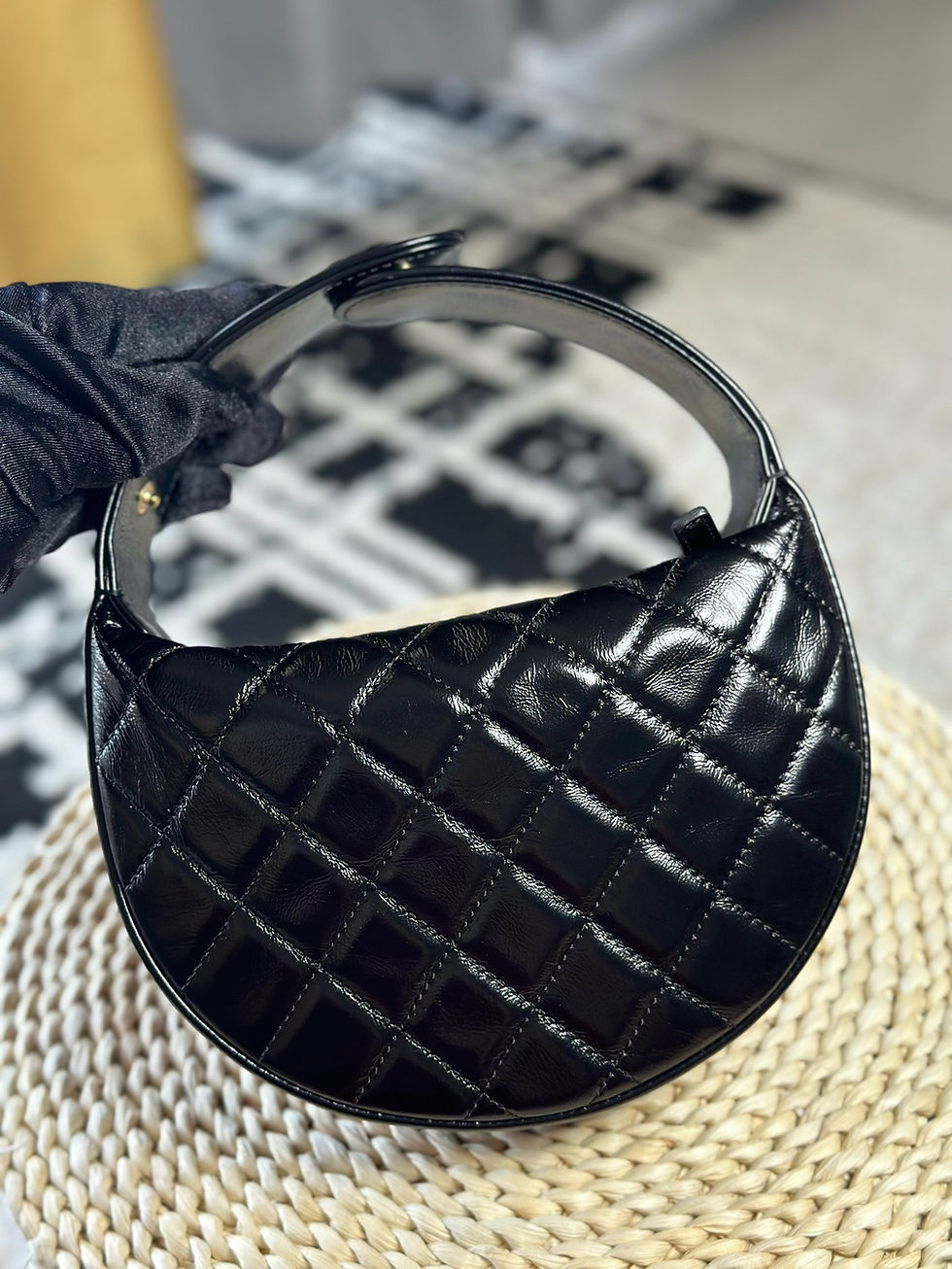 Thumbnail: CHANEL JODIE POUCH BLACK LAMBSKIN GHW