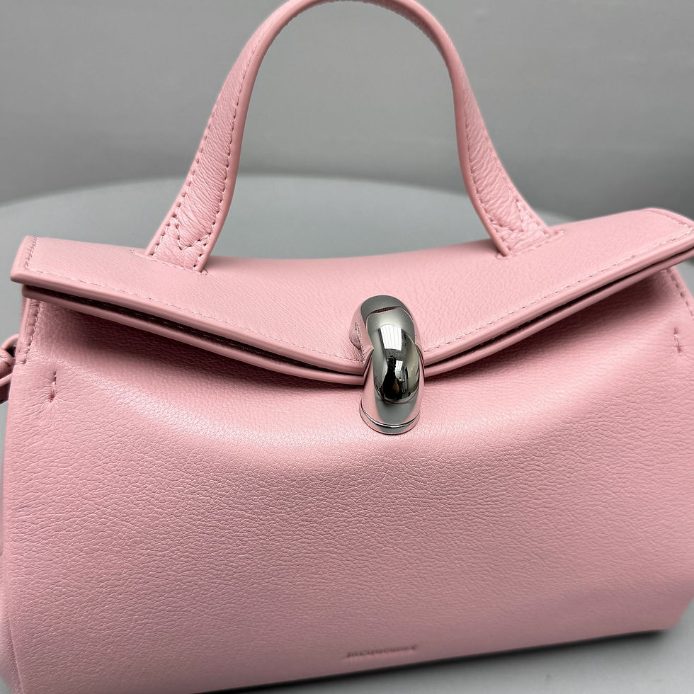 Thumbnail: JACQUEMUS SMALL VALERIE GRAINED LEATHER BAG 