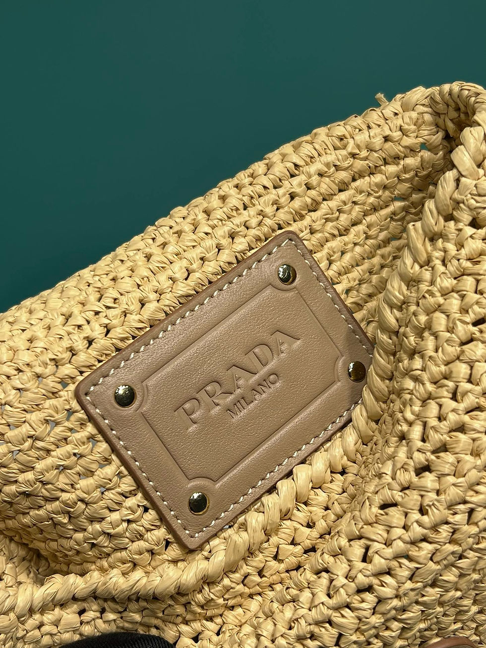 Thumbnail: PRADA RAFFIA SHOULDER BAG
