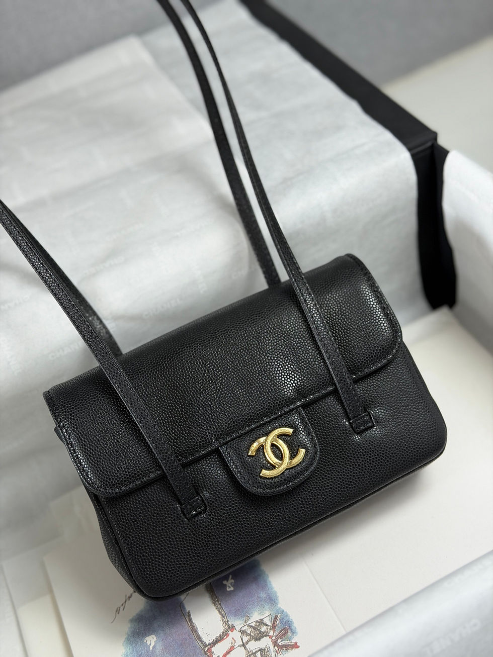 Thumbnail: CHANEL 26P MINI COCO PREPPY FLAP BAG IN GRAINED LEATHER 