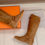 Thumbnail: HERMES JUMPING KELLY BOOTS IN SUEDE LEATHER