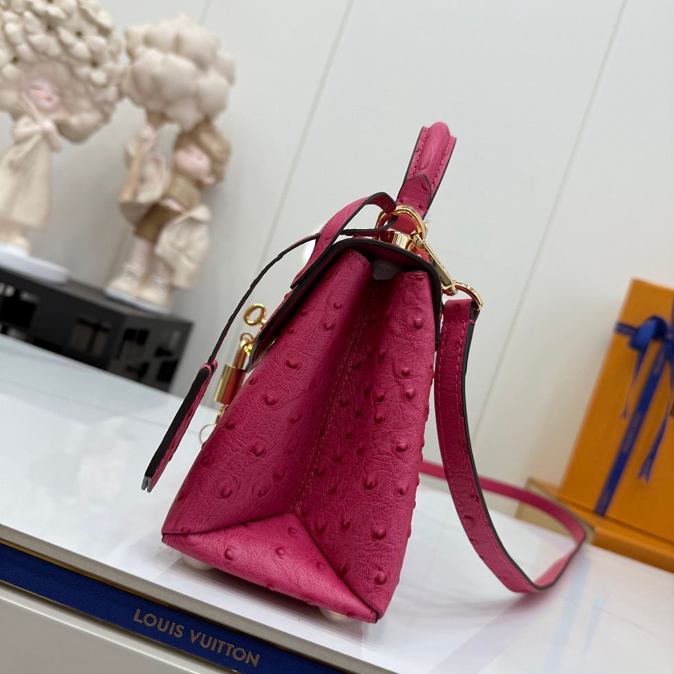 Thumbnail: LV ROSE DES VENTS MINI OSTRICH LEATHER BAG 