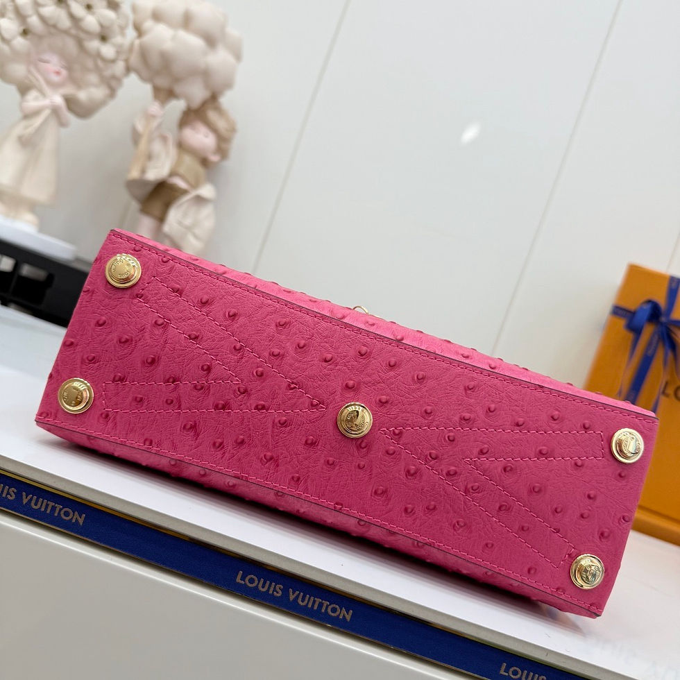 Thumbnail: LV ROSE DES VENTS SMALL OSTRICH LEATHER BAG 