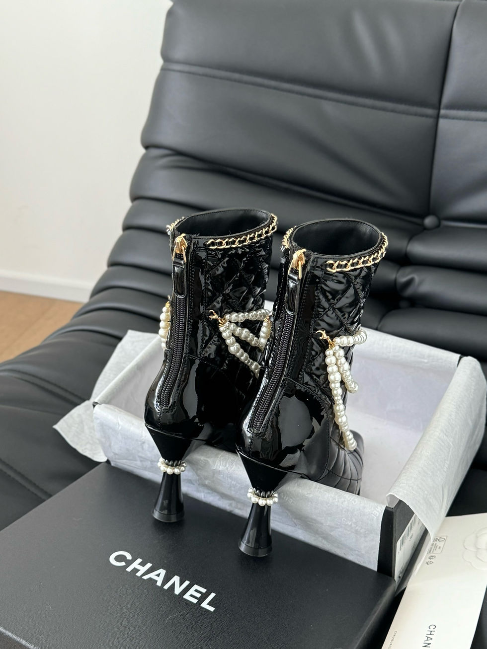 Thumbnail: CHANEL ANKLE BOOTS SHOES 