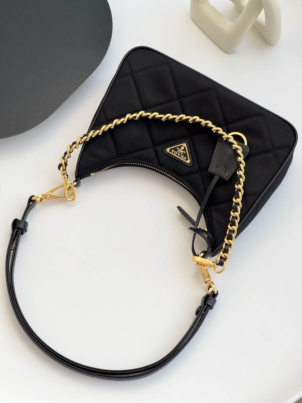 Thumbnail: PRADA RE-NYLON 1995 CHAIN NYLON BAG 