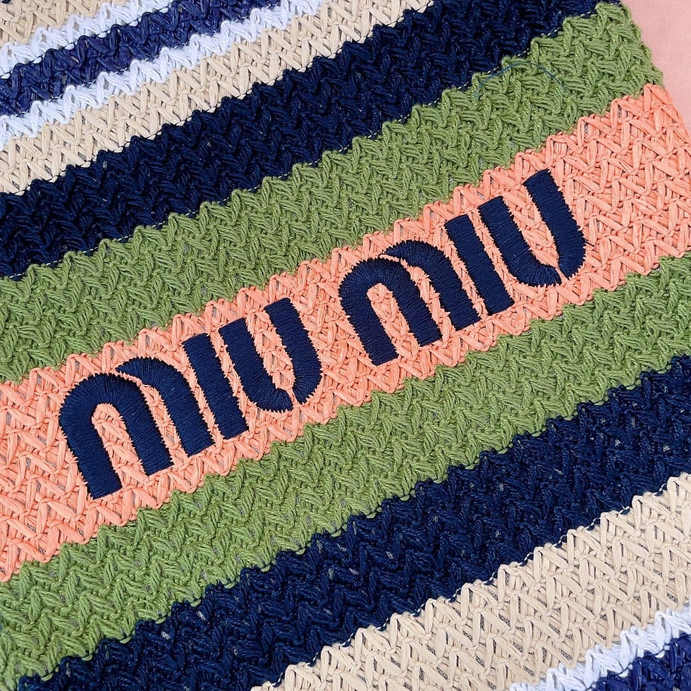 Thumbnail: MIU MIU CROCHET RAFFIA  TOTE BAG