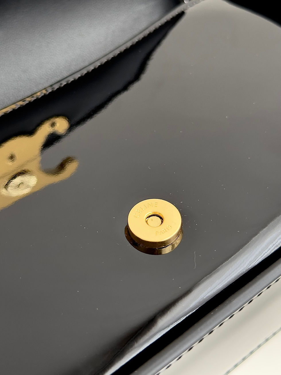 Thumbnail: CELINE TERENCE PATENT CALFSKIN SHOULDER BAG
